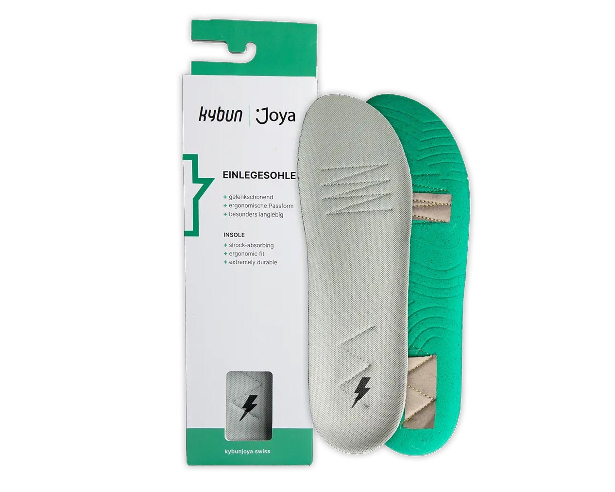 JOYA kybun Joya Einlegesohle ESD mit Verpackung, antistatischer Funktionsfaser, Dämpfungsschaum und Aktivkohlefilter für Sicherheits- und Berufsschuhe