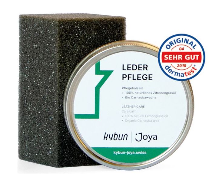 JOYA Shoe Care Set Small mit Öko-Tex-Schwamm und natürlicher, veganer Lederpflege mit Bio-Ringelblume und Zitronengras im Tiegel