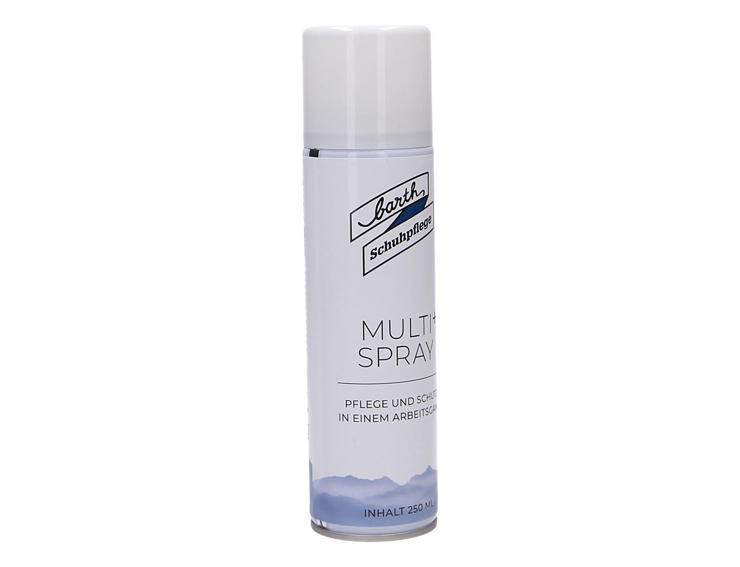 Weiße Spraydose Barth Multi+Spray 250ml, flüssige Schuhpflege zur Auffrischung, Pflege und zum Schutz von Schuhen