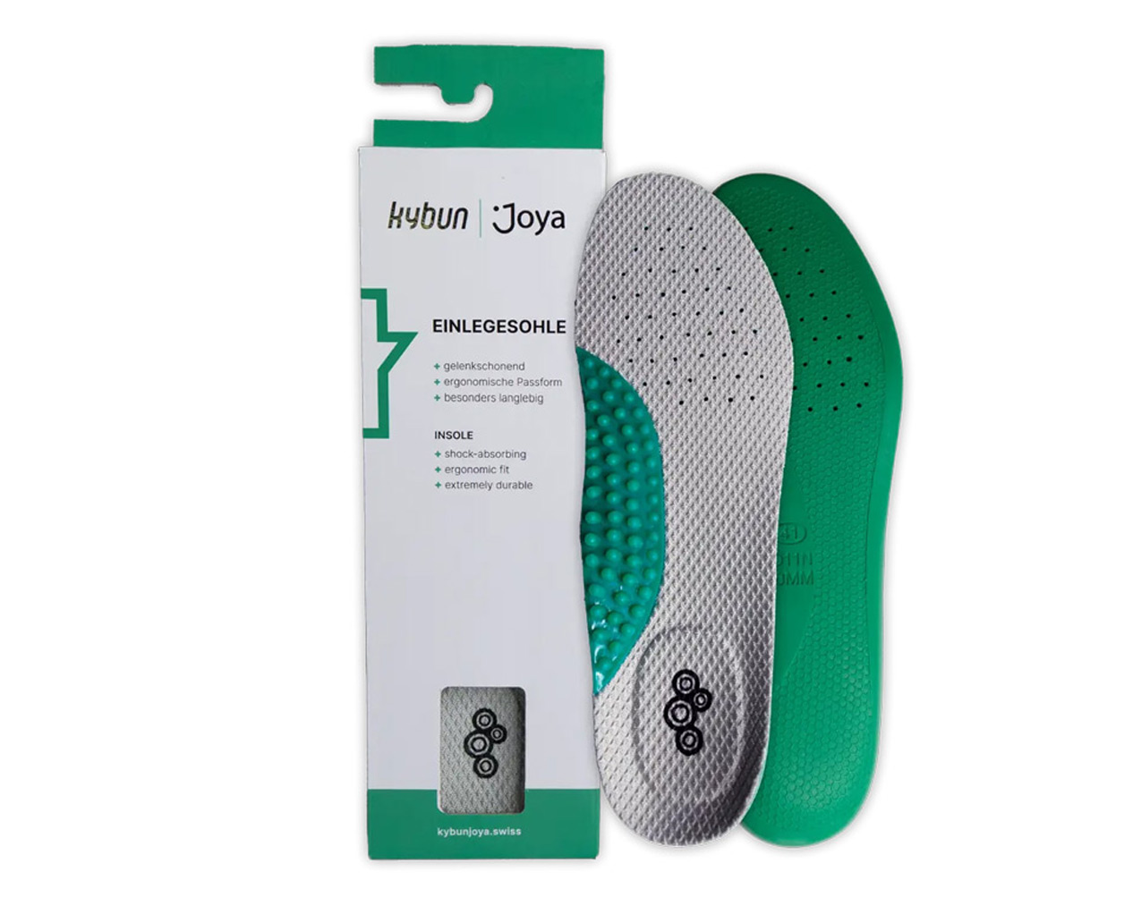 JOYA Einlegesohle Massage mit Verpackung sowie Vorder- und Rückseite, mit Noppenfußbett zur Stimulation der Fußreflexzonen, Förderung der Durchblutung und sanfter Massage für ein vitalisierendes Laufgefühl