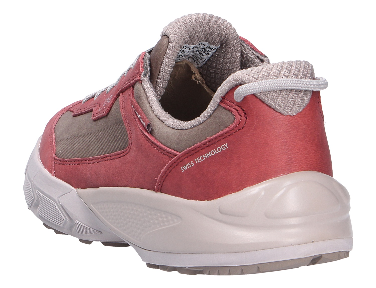 Rückansicht des JOYA Seefeld Stx brown-red Sneakers in Braun-Rot mit heller Laufsohle und gepolstertem Schaft